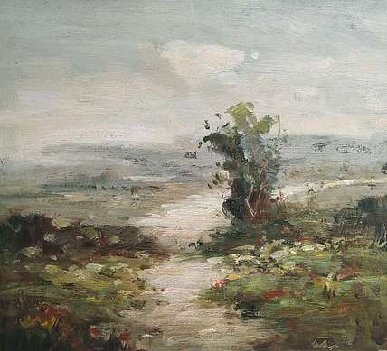 胡冰 纯手绘油画《风景6》