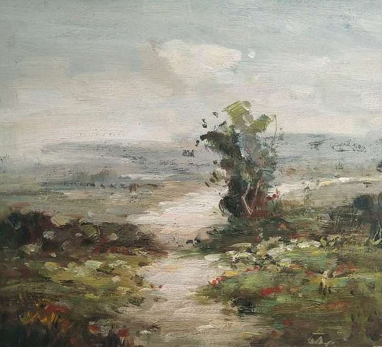 胡冰 纯手绘油画《风景6》