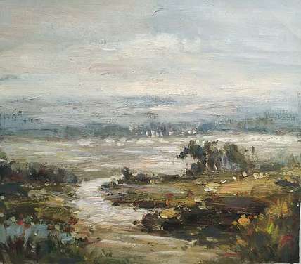 胡冰 纯手绘油画《风景5》
