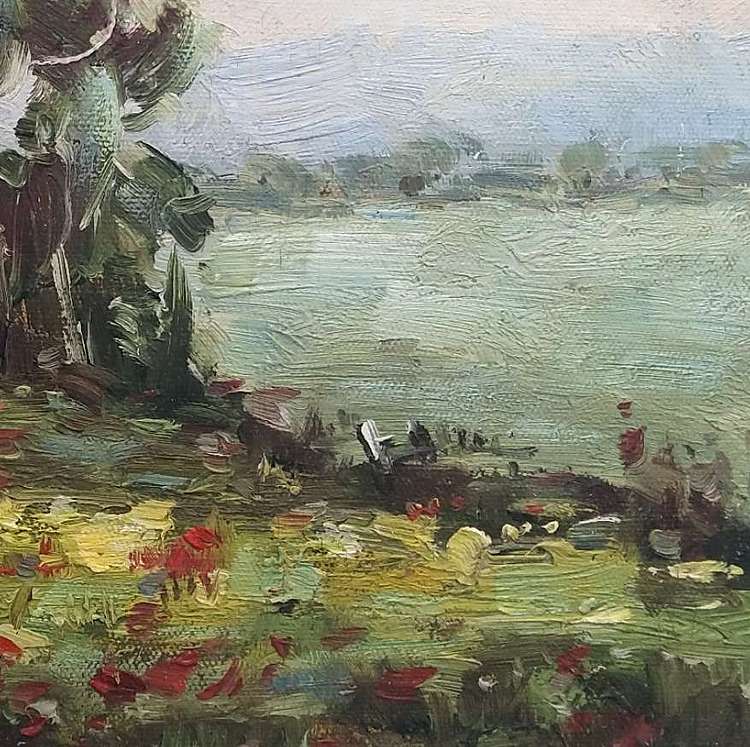 胡冰 纯手绘油画《风景7》