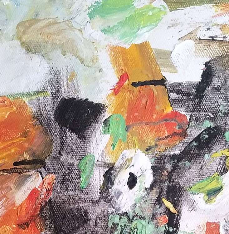 胡冰 原创油画作品《抽象风景4》