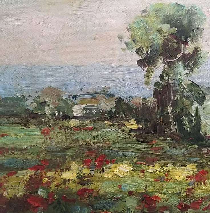 胡冰 纯手绘油画《风景7》