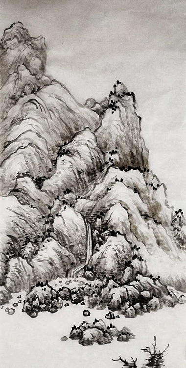 中国艺术研究院 硕士  周心宇 山水条屏