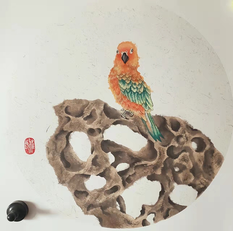 永遇乐 工笔花鸟 卡纸