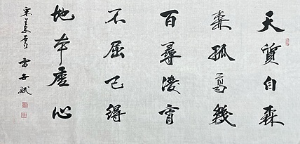 雷世斌，陕西省书协理事。