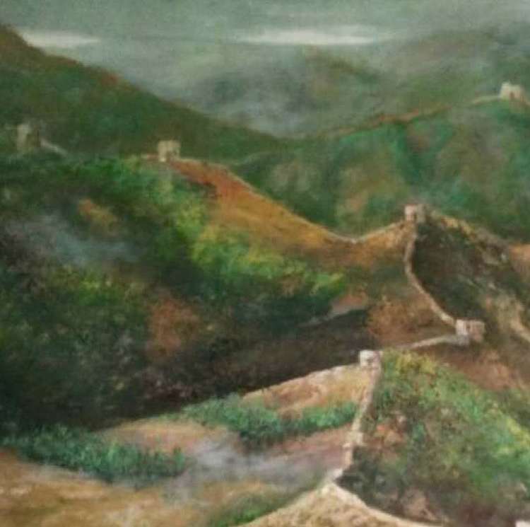 岳志敏 原创油画作品《长城》