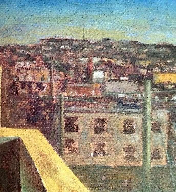 岳志敏 原创油画作品《三线城市》