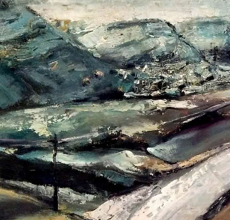 岳志敏 原创油画作品《远方的风景》