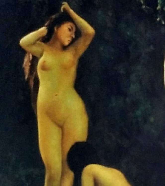 岳志敏 纯手绘油画作品《大师笔下的浴女图》