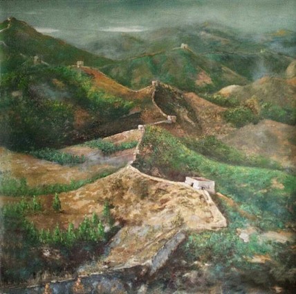 岳志敏 原创油画作品《长城》