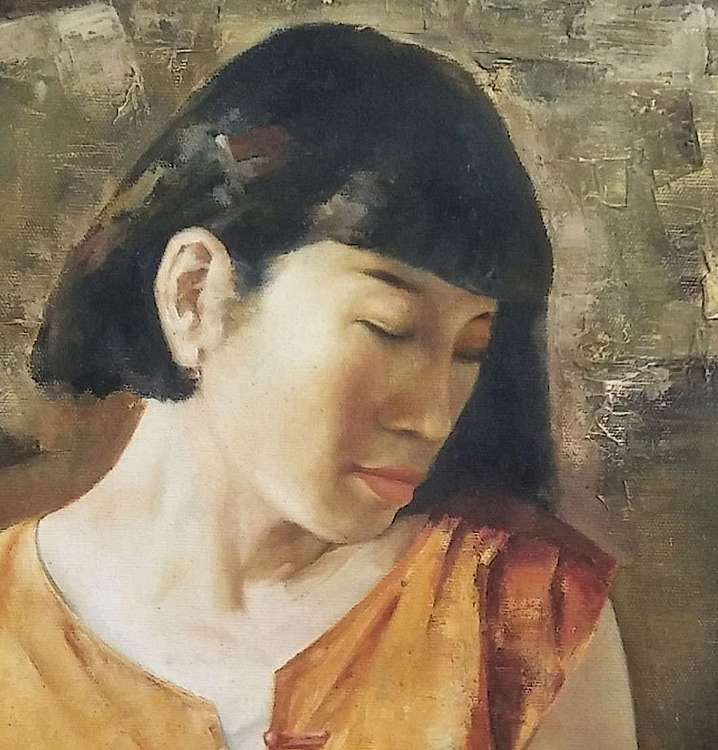 岳志敏 纯手绘油画《憩》