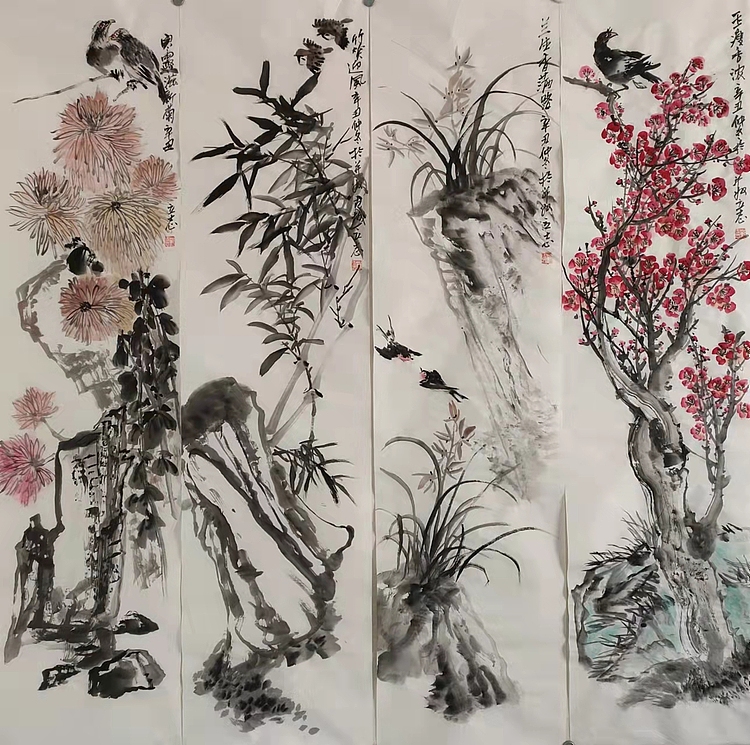 范立志 梅兰竹菊