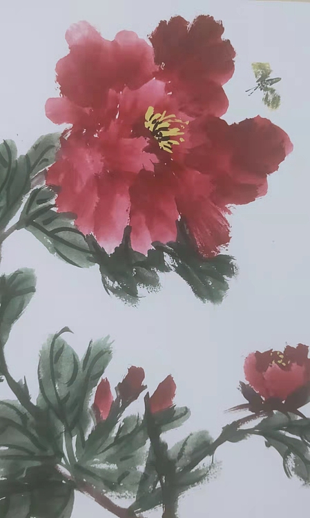 青年书画家 闫桂芹 花开富贵