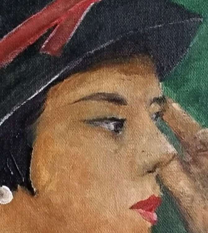 岳志敏 原创油画作品《女子肖像2》