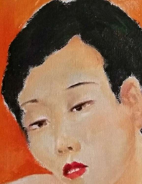 岳志敏 原创油画作品《女子肖像》
