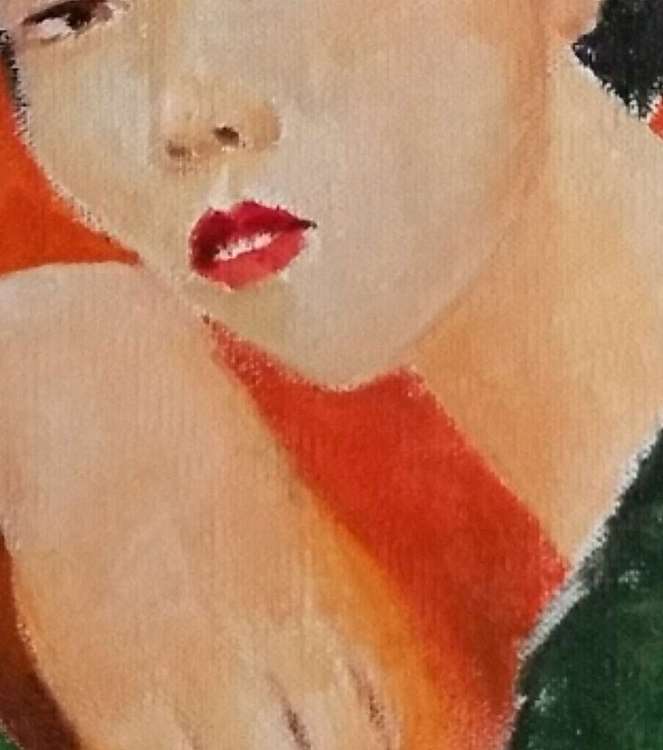 岳志敏 原创油画作品《女子肖像》