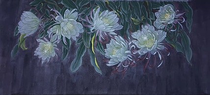 永遇乐 工笔花鸟 昙花