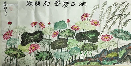 江秋月 映日荷花别样红