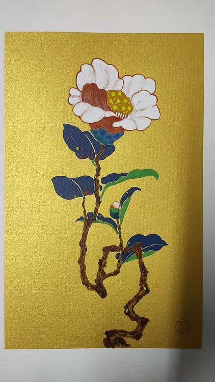 永遇乐 工笔花鸟 山茶2