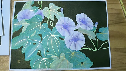永遇乐 水彩画 朝颜