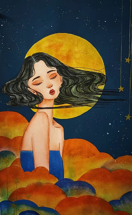 永遇乐 水彩 云梦
