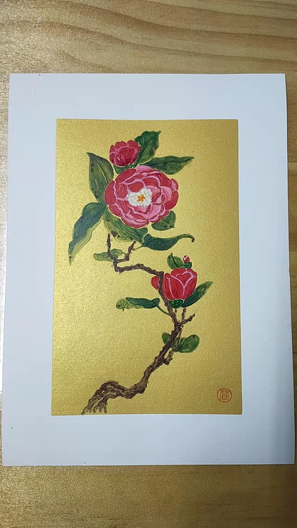 永遇乐 工笔花鸟 山茶4