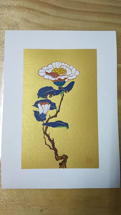 永遇乐 工笔国画 山茶1
