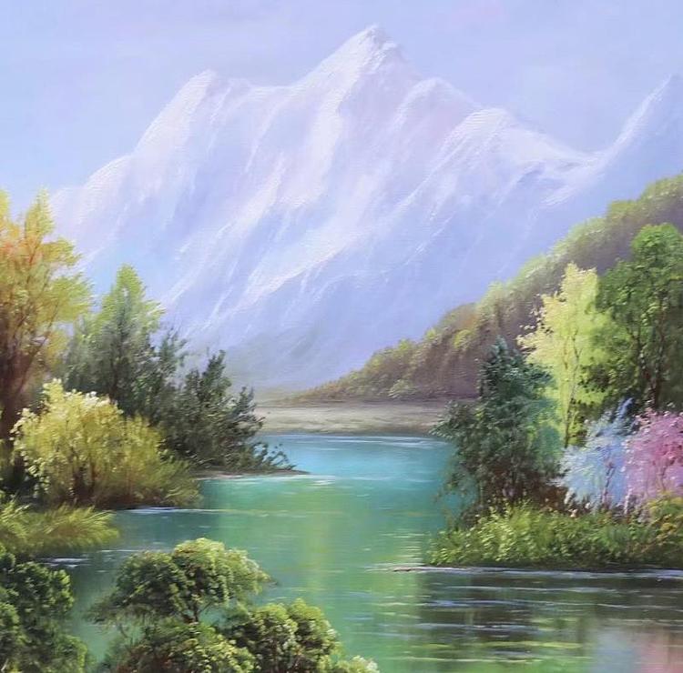 胡冰 纯手绘精品油画《风景》