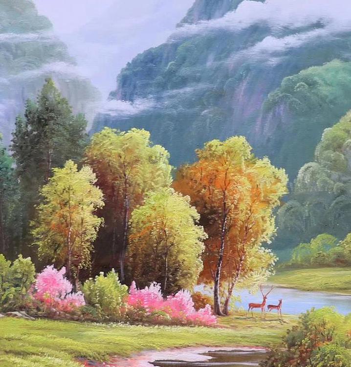 胡冰 纯手绘精品油画《风景》