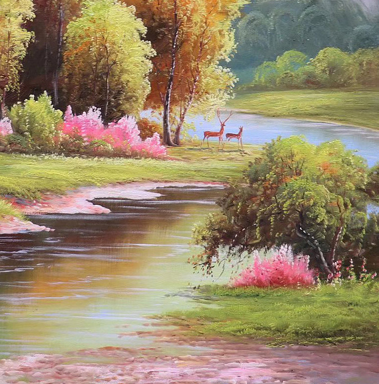 胡冰 纯手绘精品油画《风景》