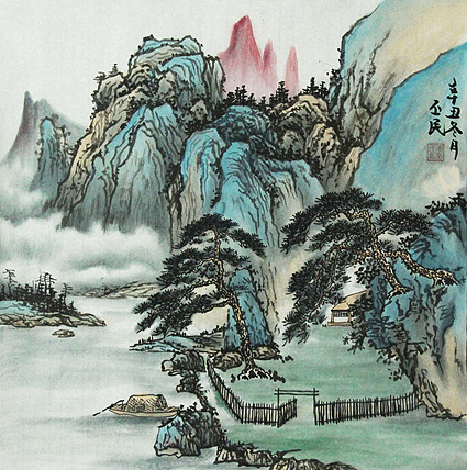 职业画家 教师 李丕民 中国画作品