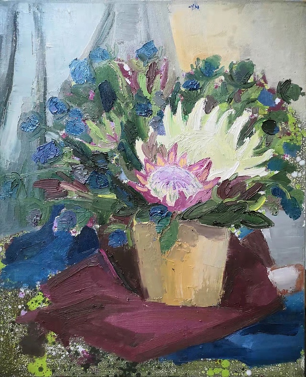 职业书画家 赵晓君 王莲花静物