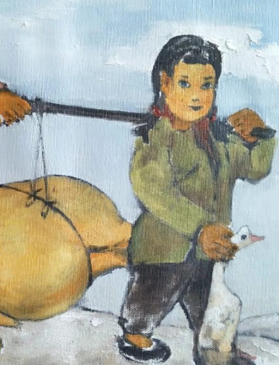 岳志敏 原创精品油画《年货》