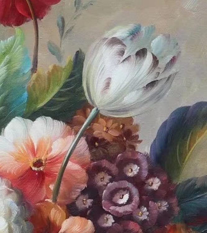胡冰 纯手绘精品油画《花，3》
