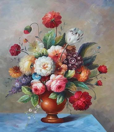 胡冰 纯手绘精品油画《花，3》