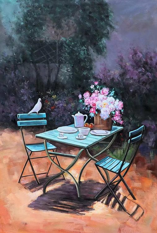 胡冰 纯手绘精品油画《风景》