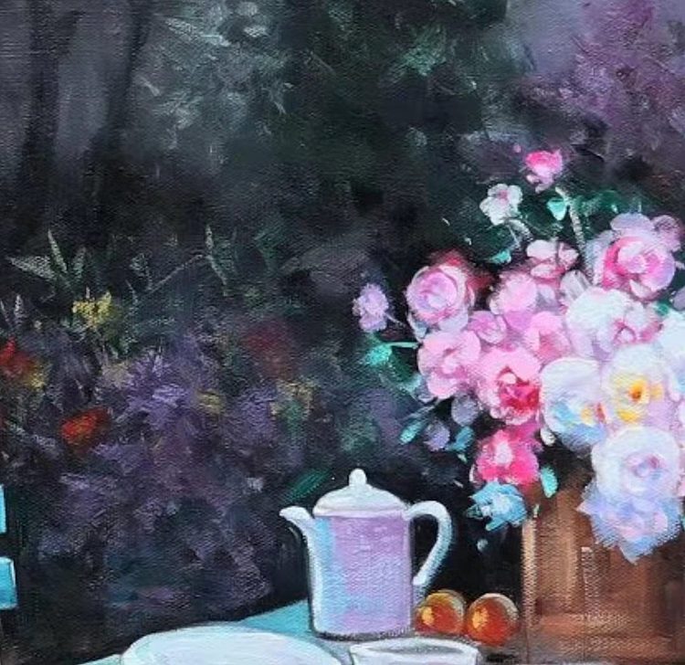 胡冰 纯手绘精品油画《风景》