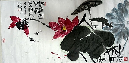 职业书画家 一念 江南可采莲