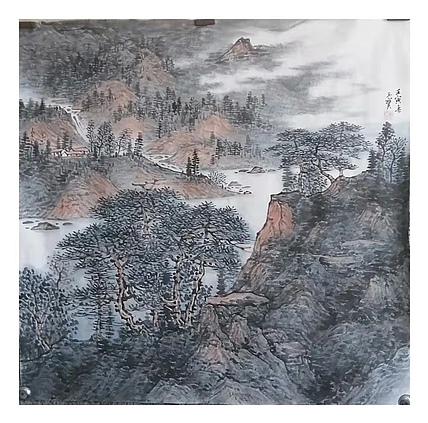 曹玉宝 辽宁曹玉宝斗方山水