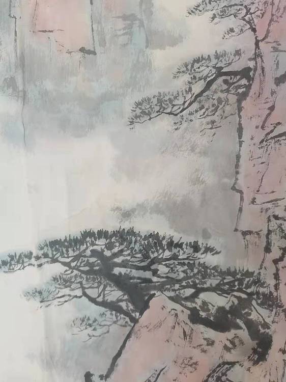 秦广宁 黄山国画，北海彩霞