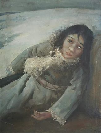岳志敏 临摹作品《休息》