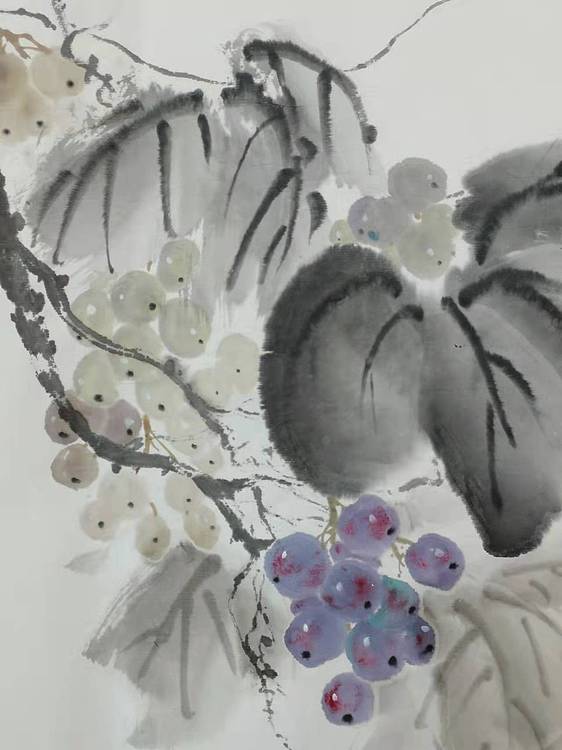 秦广宁 秦广宁，国画葡萄