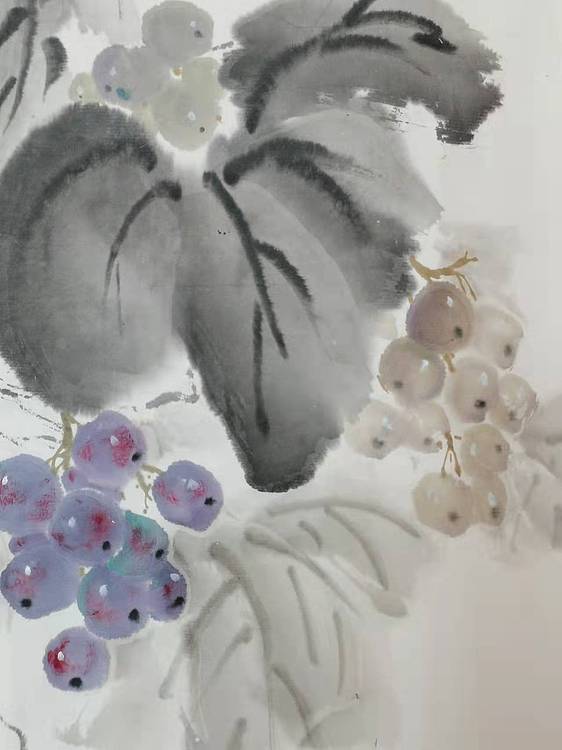 秦广宁 秦广宁，国画葡萄