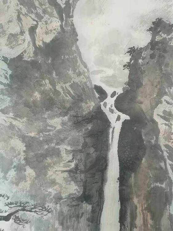 秦广宁 秦广宁 国画 松壑飛泉
