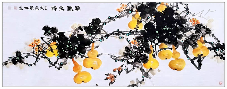 高晓林 （2931）国家一级美术师，江苏省美协会员《福禄呈祥》