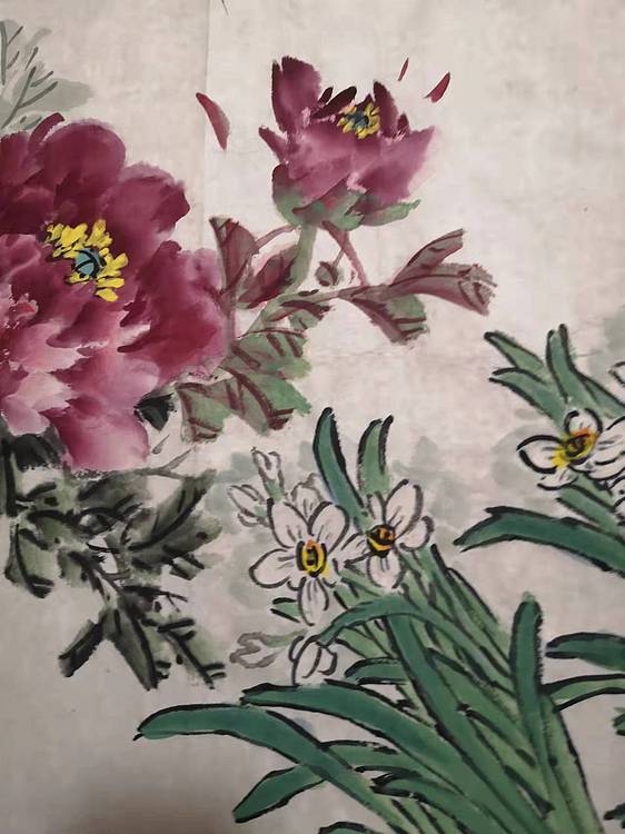 职业书画家 白雪 花开富贵