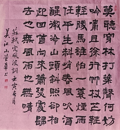职业书画家 一念 书法《定风波》