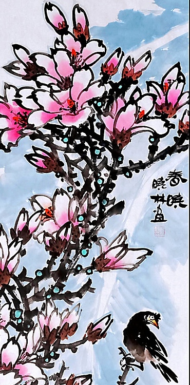 高晓林 （2971）国家一级美术师，江苏成美协会员《春晓图》