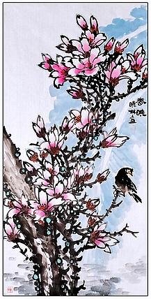 高晓林 （2971）国家一级美术师，江苏成美协会员《春晓图》