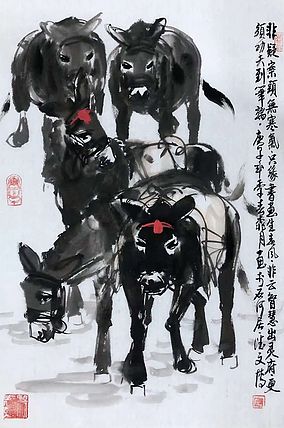 潘文博，黄冑弟子，中国书画一级美术师，潍坊博雅画院院长